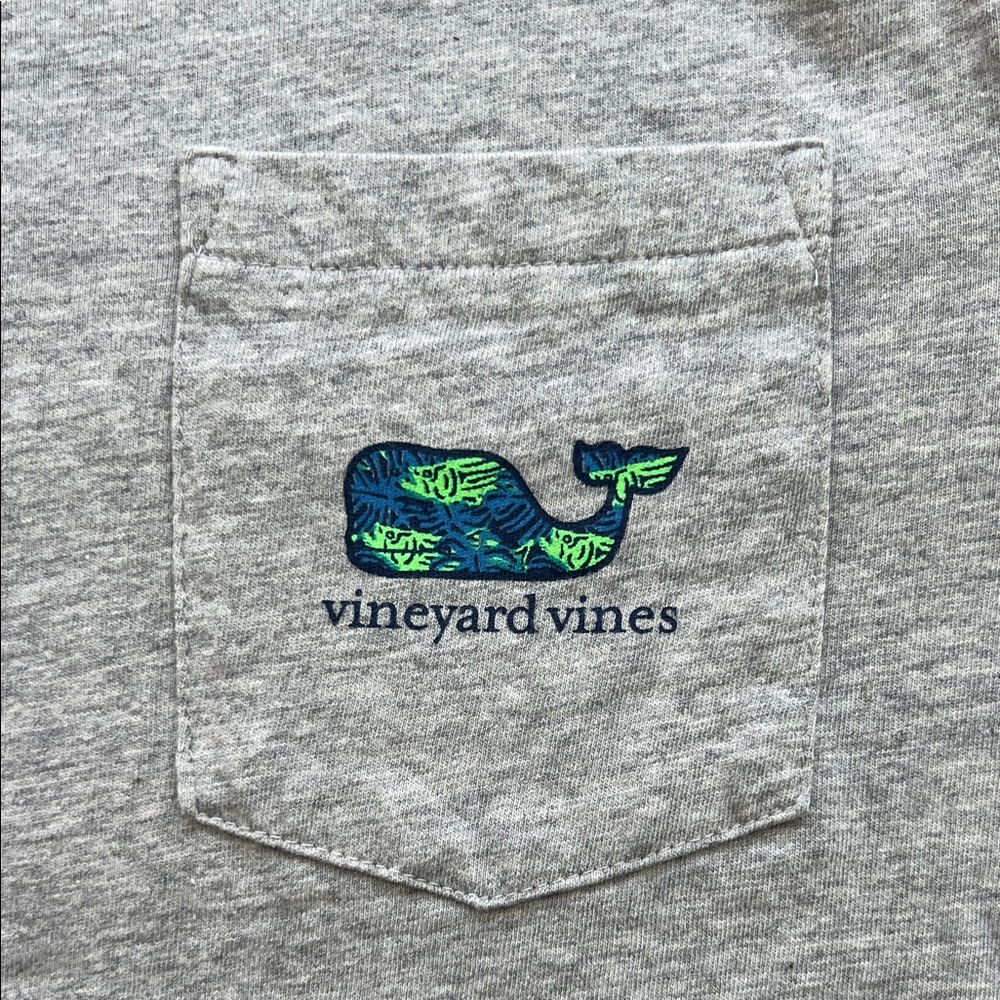 Vineyard Vines Heather Gray Pocket Tee - Picture 2 of 5